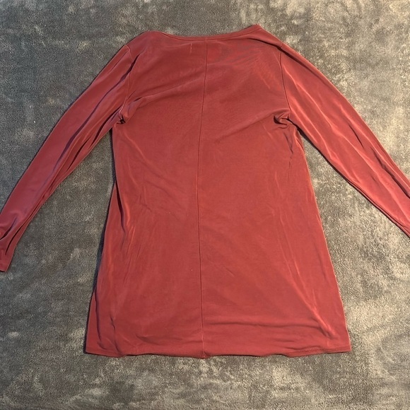 Abercrombie & Fitch Dress Womens M Long Sleeve Pink Mini V-Neck A-Line Viscose - Picture 4 of 6